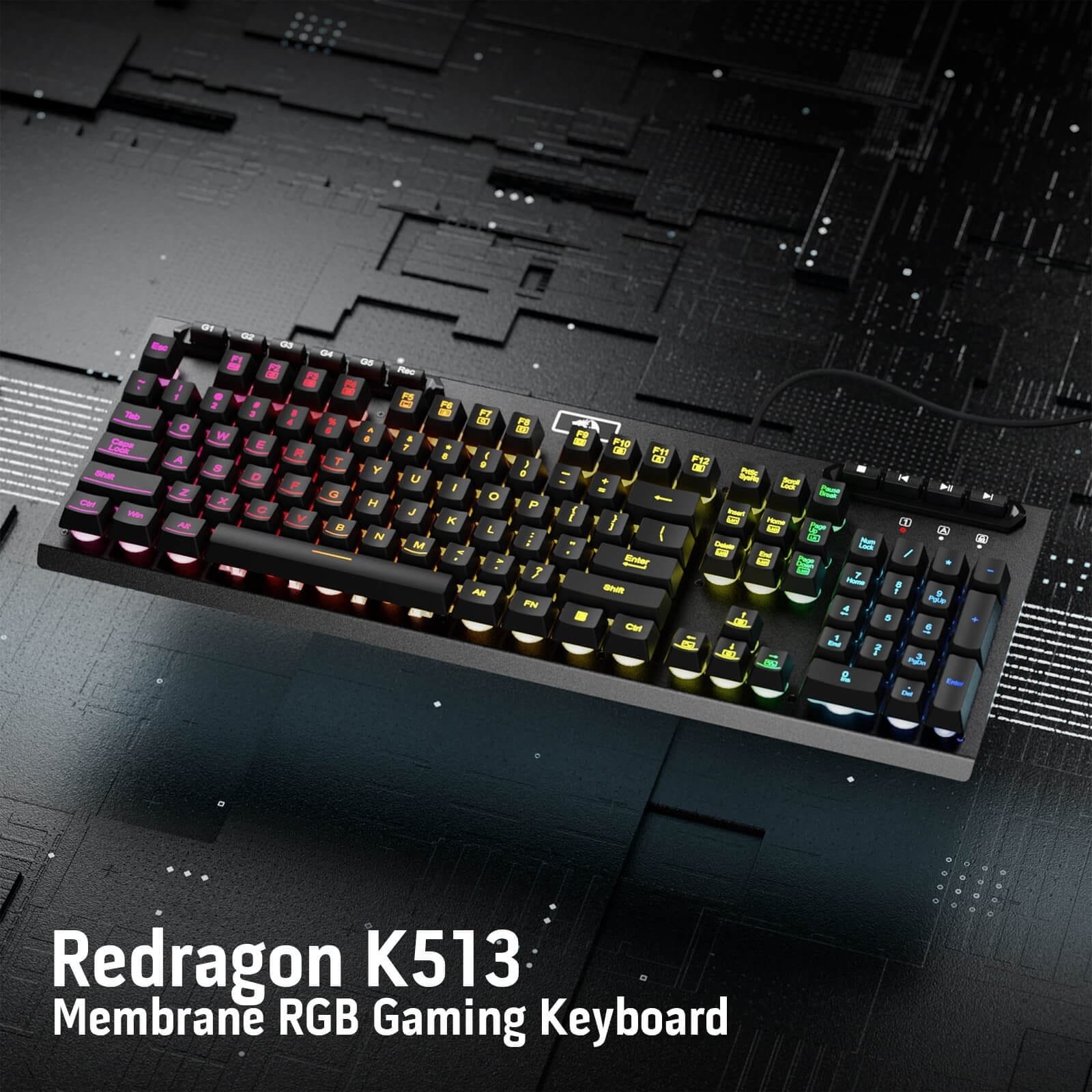 REDRAGON ADITYA WIRED GAMING KEYBOARD WITH MACRO KEYS K513 thumbnail 18