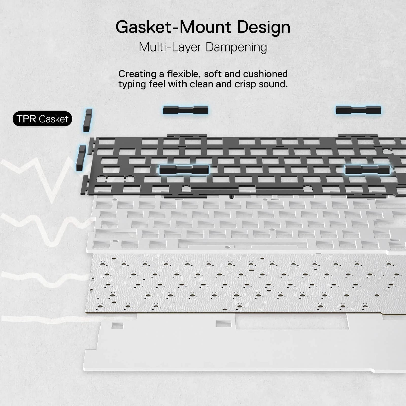 REDRAGON ELF PRO WIRELESS CRYSTAL 75% GASKET RGB GAMING KEYBOARD K649CT-RGB-PRO thumbnail 10