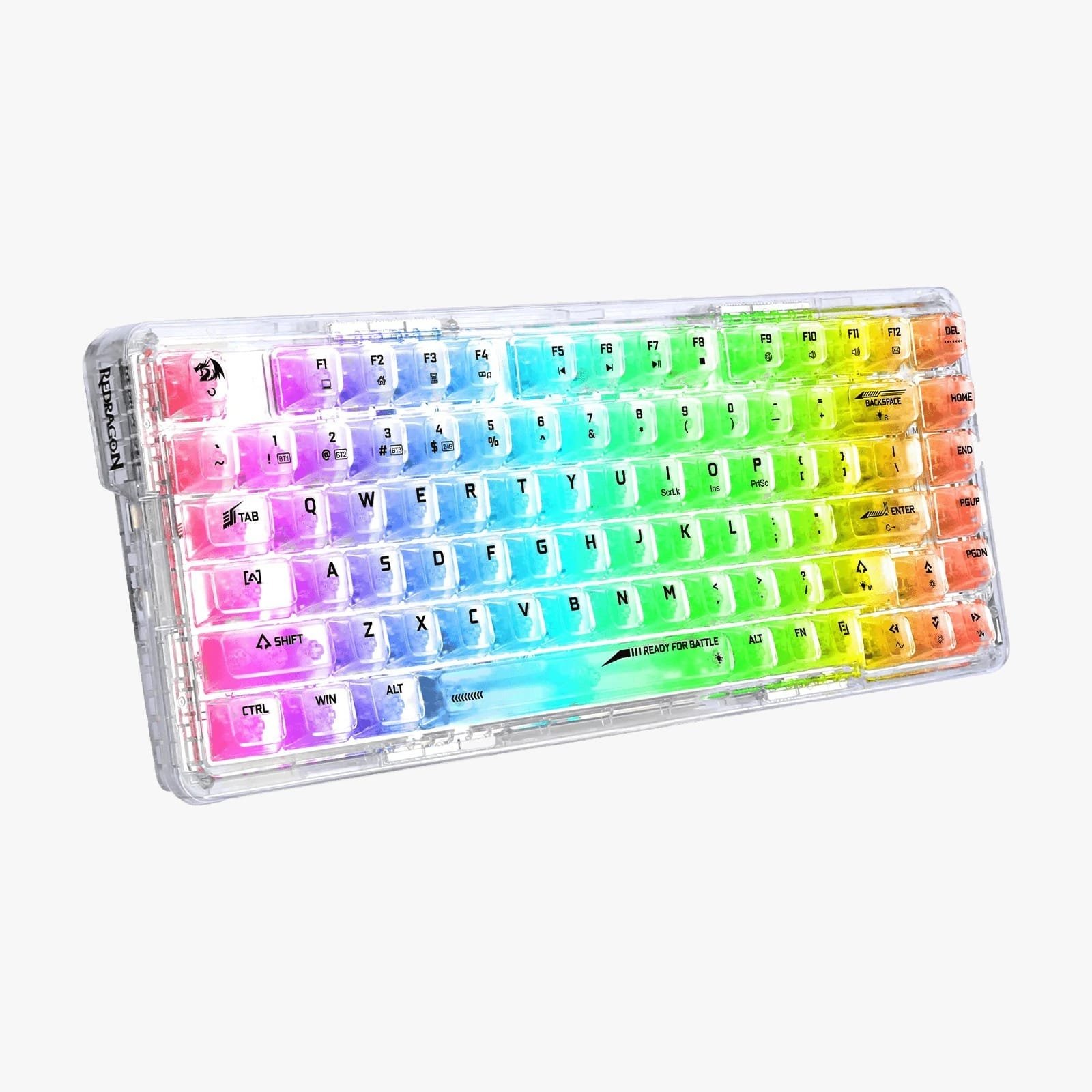 REDRAGON ELF PRO WIRELESS CRYSTAL 75% GASKET RGB GAMING KEYBOARD K649CT-RGB-PRO thumbnail 3