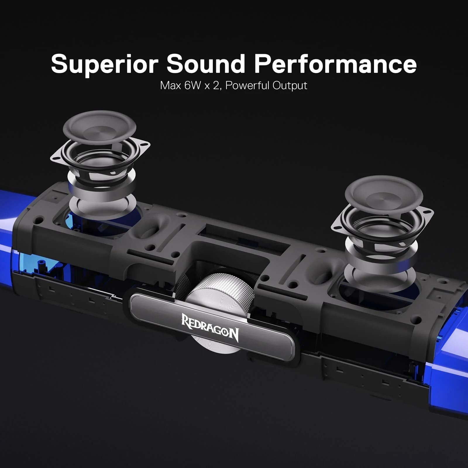 REDRAGON DORA SOUNDBAR WITH DUAL SPEAKERS AND BACKLIGHT GS512 thumbnail 10