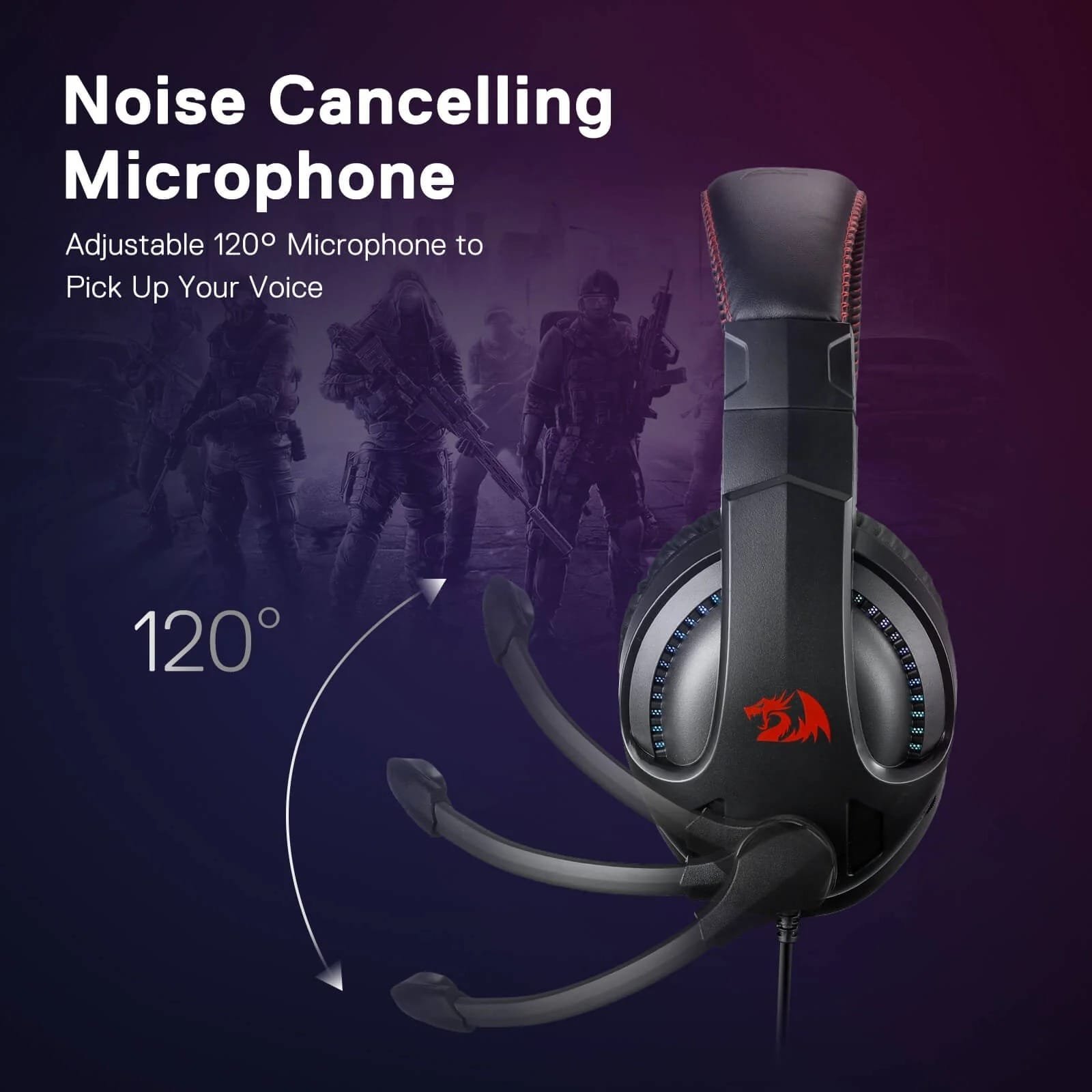 REDRAGON CRONUS GAMING HEADSET WITH MICROPHONE H211RGB thumbnail 8