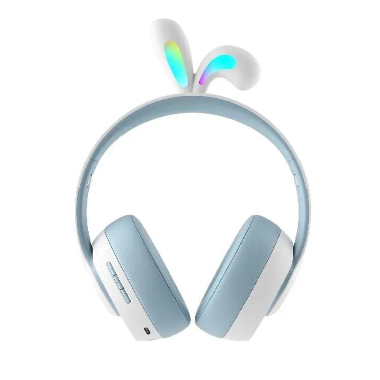 Porodo Soundtec Kids Wireless Rabbit Ear LED Lights Headphone Blue thumbnail 4