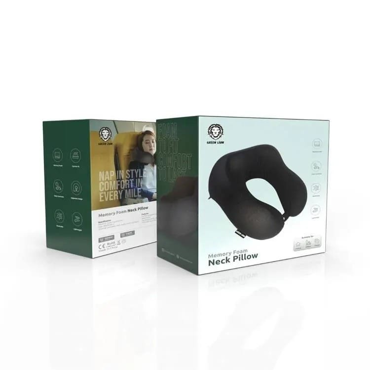 Green Lion Memory Foam Neck Pillow : Unwind in Comfort thumbnail 4