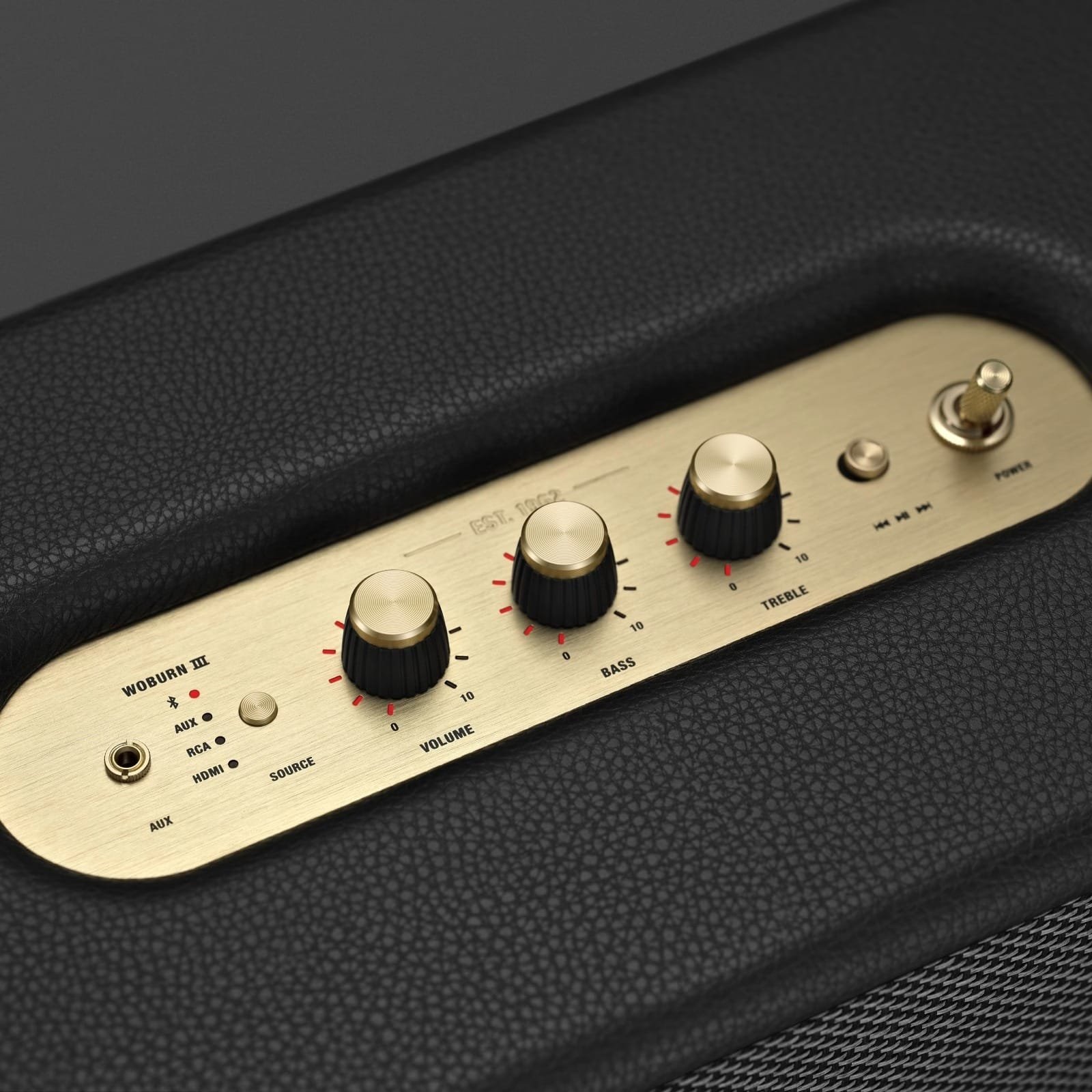 Marshall Woburn III Bluetooth Speaker - Enjoy Crisp Audio and Classic Design in Black! thumbnail 6