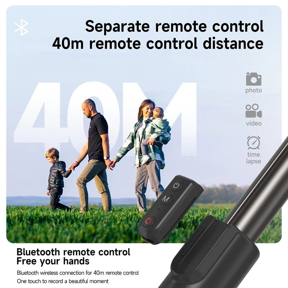 TELESIN Remote Selfie Stick with Tripod TE-RCSS-003: Capture the Perfect Shot Anywhere, Anytime thumbnail 11