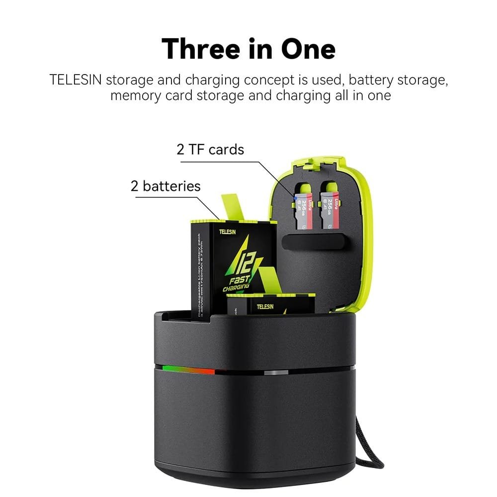 TELESIN Battery Fast Charging Box GP-FCK-B11: Quick and Efficient Charging Solution thumbnail 6