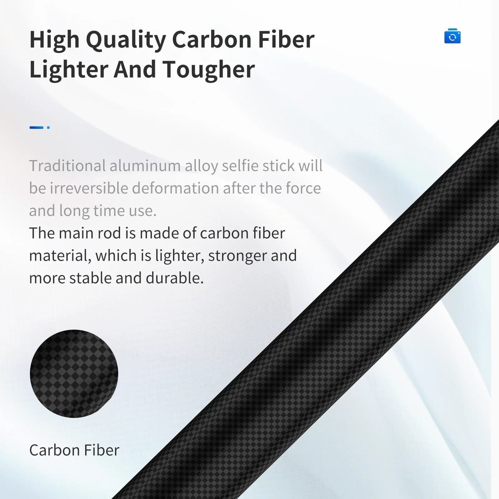 TELESIN Carbon Fiber Selfie Stick 1.16m TE-MNP-117: Capture Your Moments with Style and Durability thumbnail 10