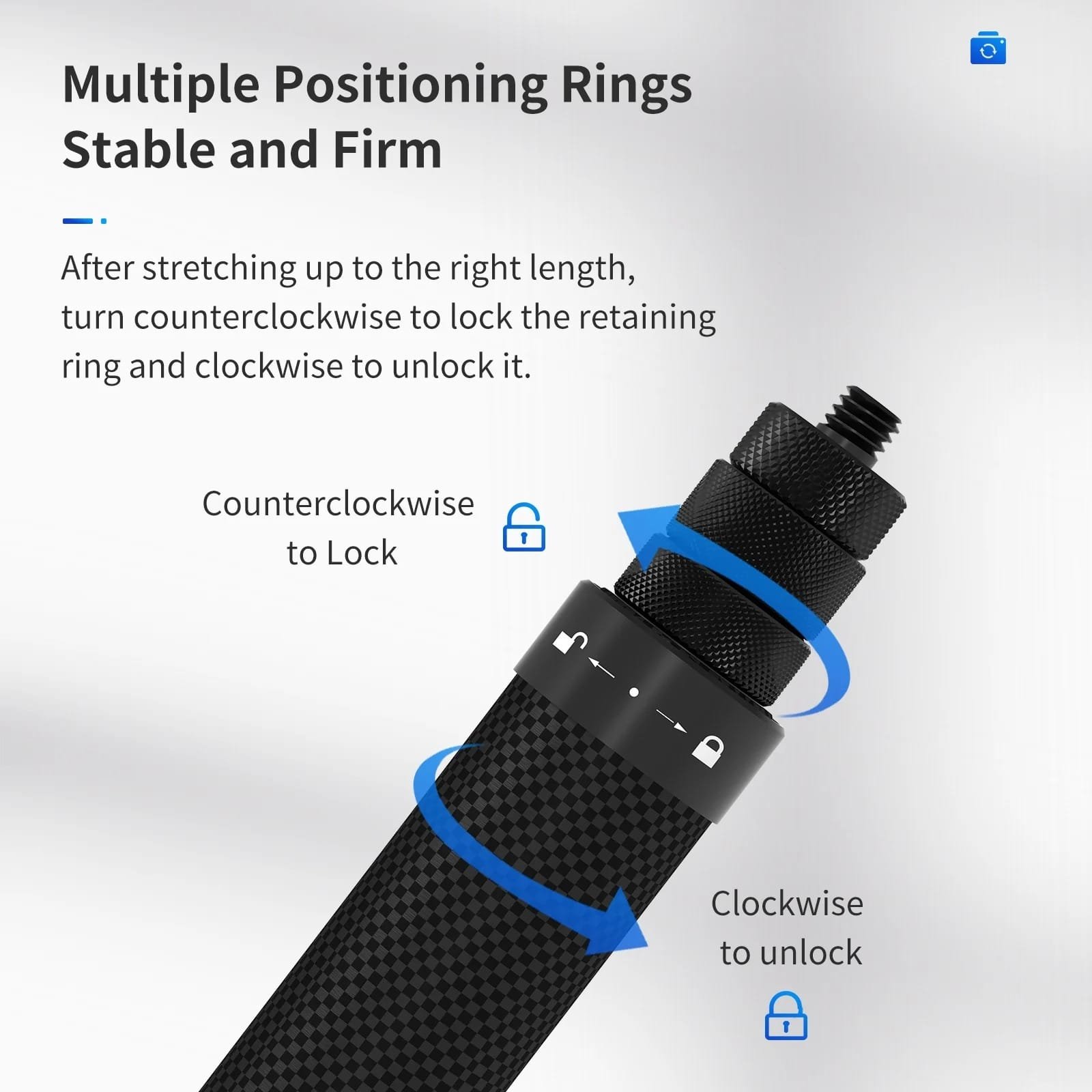 TELESIN Carbon Fiber Selfie Stick 1.16m TE-MNP-117: Capture Your Moments with Style and Durability thumbnail 8