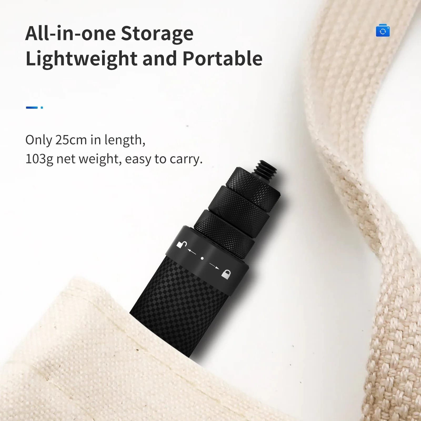 TELESIN Carbon Fiber Selfie Stick 1.16m TE-MNP-117: Capture Your Moments with Style and Durability thumbnail 4