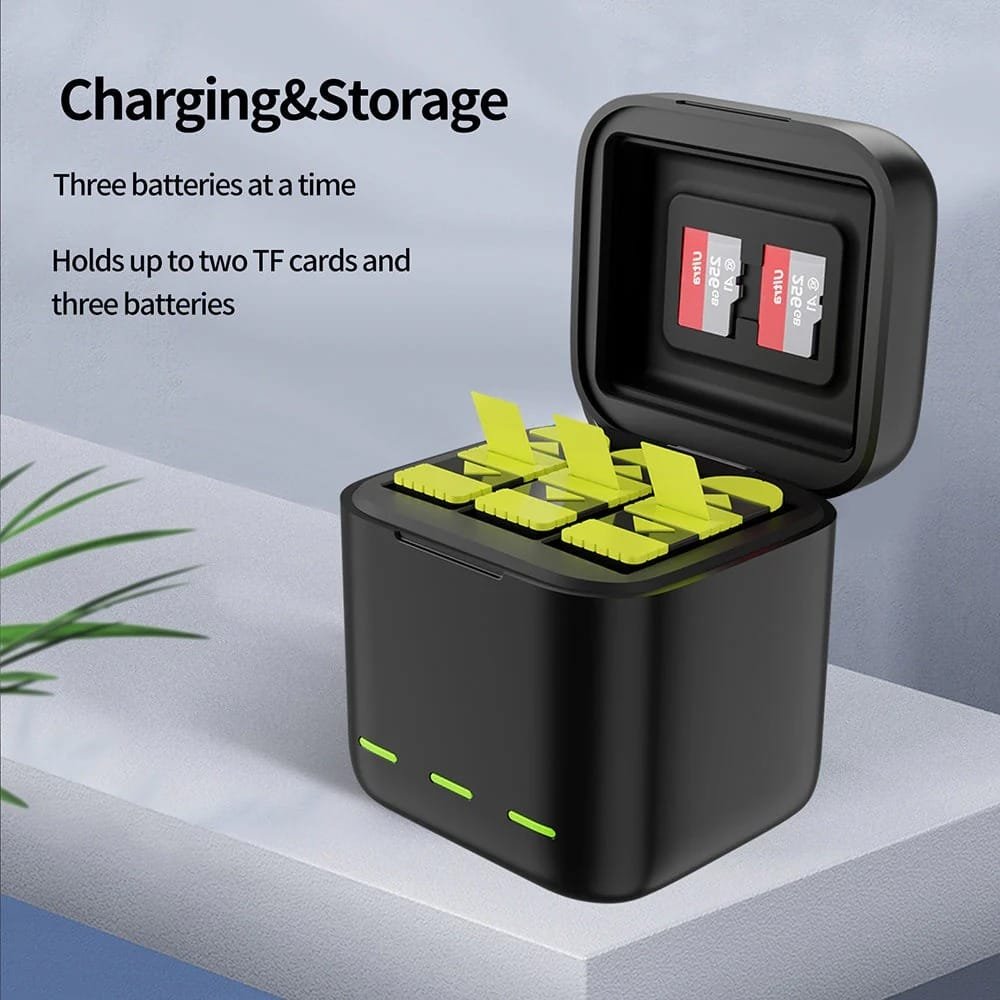 TELESIN GoPro Hero 9 3 Slot Battery Charging Box GP-BCG-901 thumbnail 7
