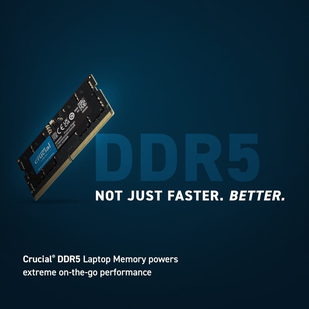 Crucial Laptop Ram DDR5-5600 16GB RAM CT16G56C46S5 thumbnail 2