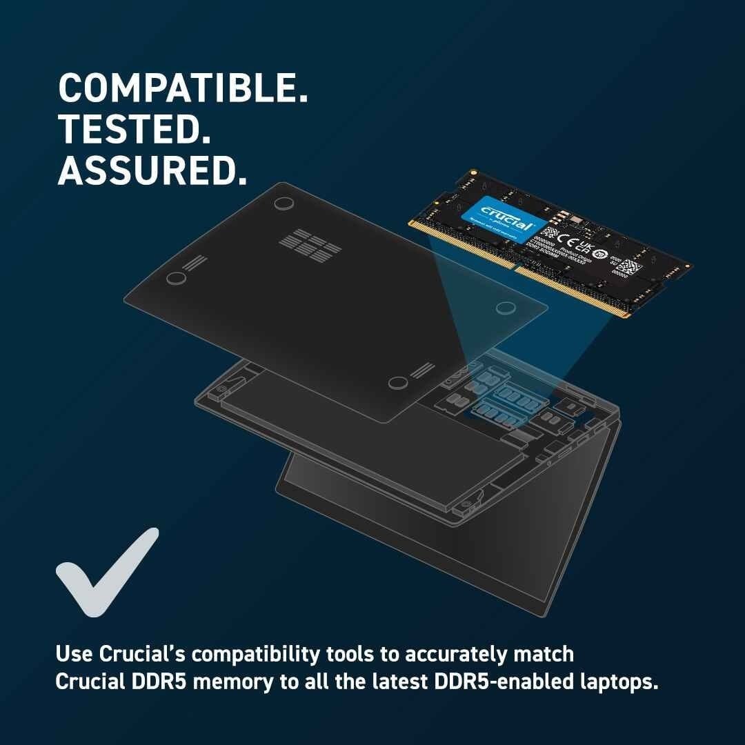 Crucial Laptop Ram DDR5-5600 16GB RAM CT16G56C46S5 thumbnail 4