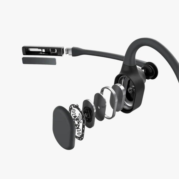 Aftershokz OpenComm 2 Bone Conduction Stereo Bluetooth Headset in Black C110 - Clear Communication, Comfortable Design thumbnail 4