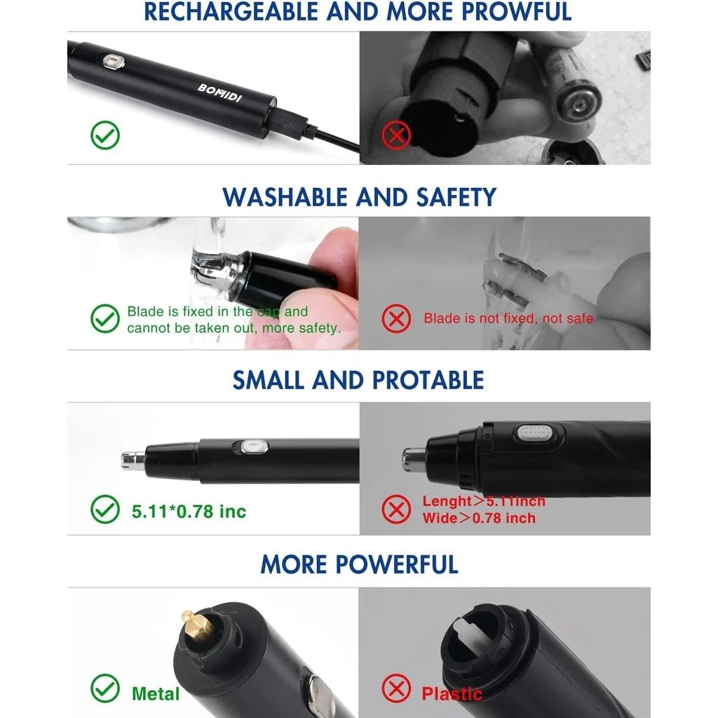 Bomidi Nose Hair Trimmer & Eyebrow Trimmer NT1 thumbnail 4