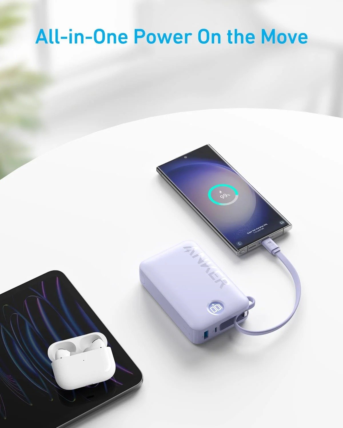 Anker PowerCore 335 20000mAh 22.5W Power Bank with Built-in USB-C Cable A1647HV1 thumbnail 4