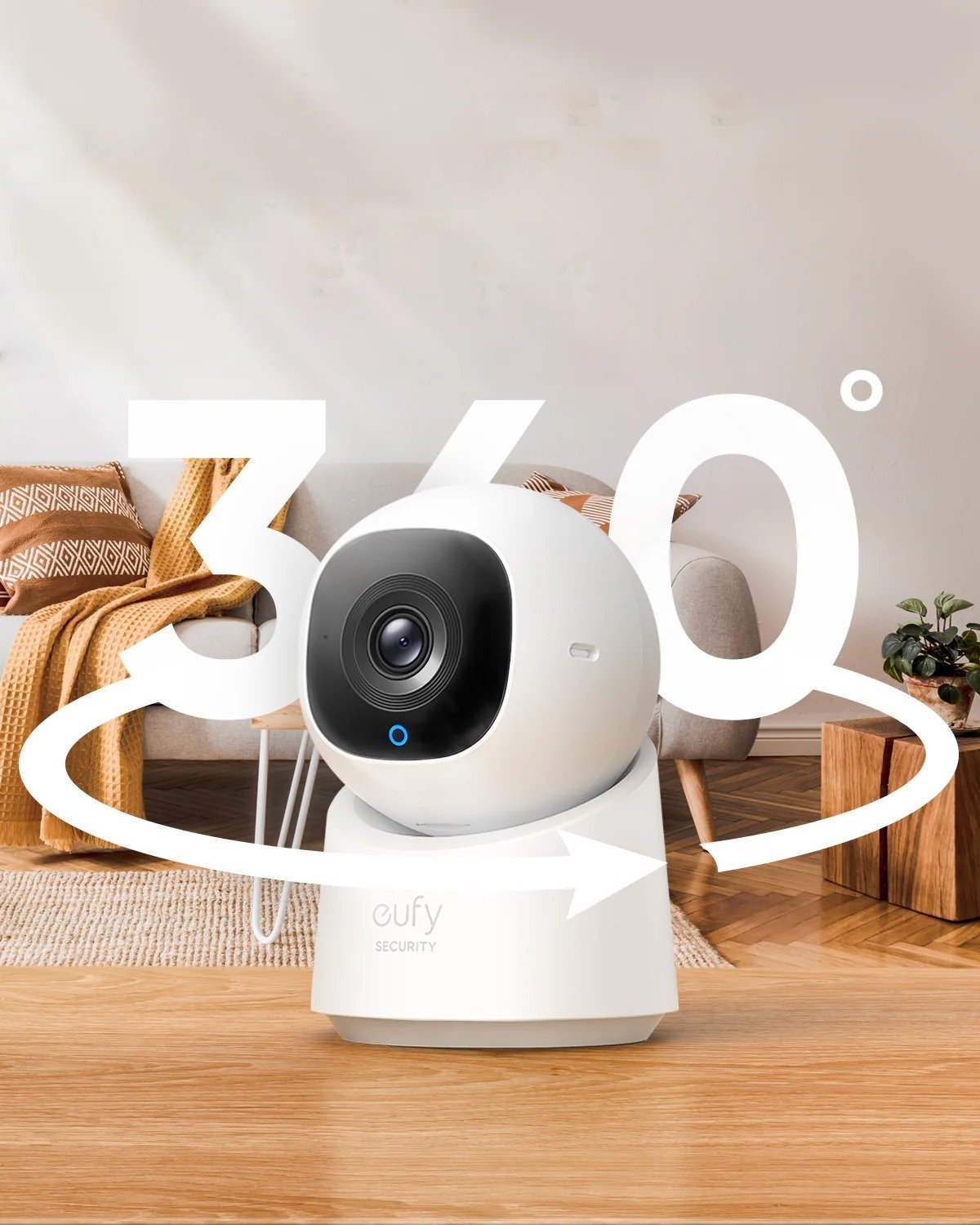 Eufy Security Indoor Cam C220 360 Pan and Tilt with 2K Clarity 2K Wired White T8W11221 thumbnail 6