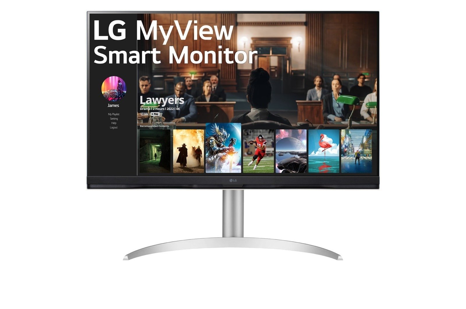 LG 32-Inch 4K Ultra HD Smart Monitor with WebOS - 32SQ730S-W