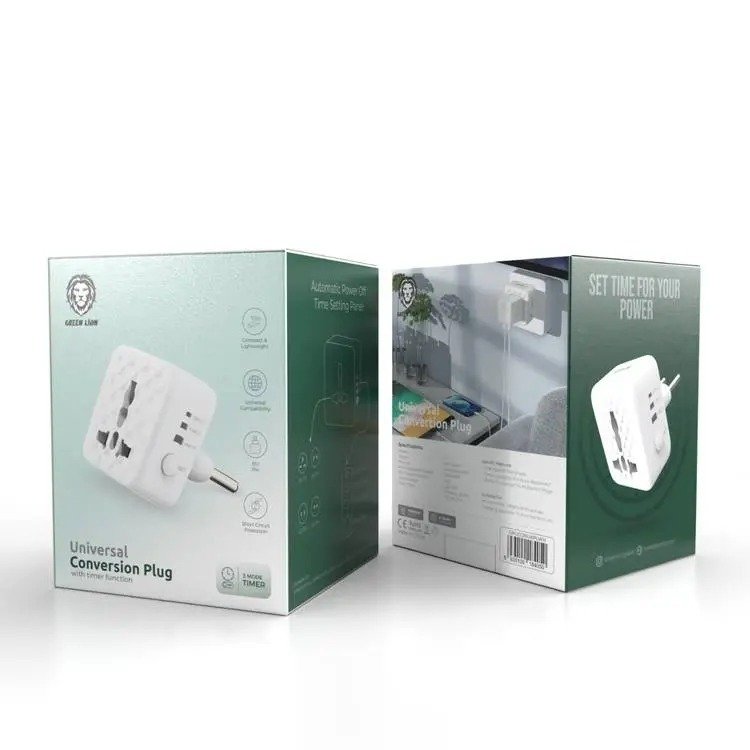 Green Lion Universal Adapter in White - GNUCONUKPLWH thumbnail 2