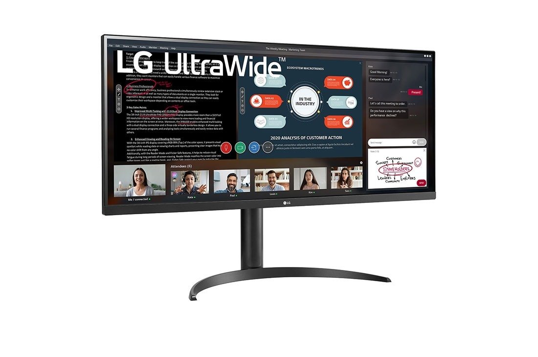 LG 34 INCH ULTRAWIDE FULL HD IPS MONITOR WITH AMD FREESYNC 34WP550-B thumbnail 9