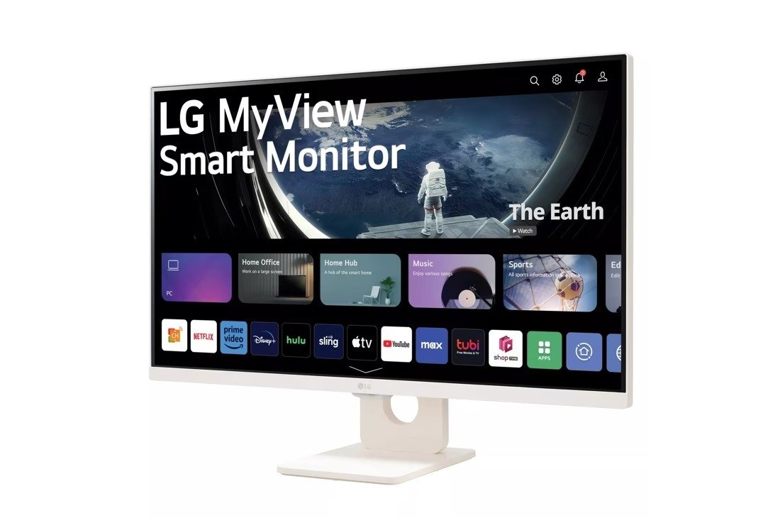 LG 27-Inch FHD IPS LED Smart Monitor - LG 27SR50F-W thumbnail 2