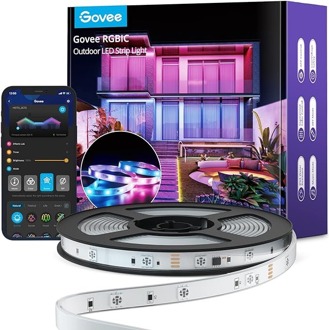 Illuminate Your Outdoors with the Govee RGBIC Outdoor LED Strip Light - PC066262