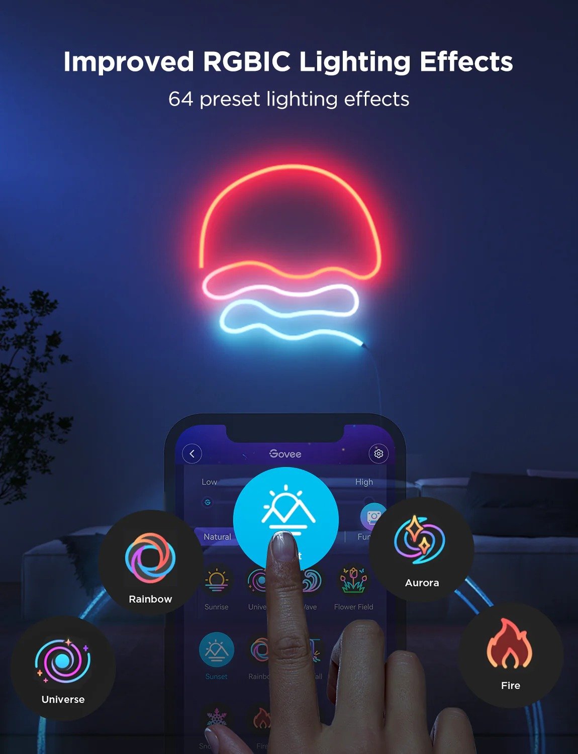 Govee Neon Rope Light 2 - 9.8 ft - PC071668 thumbnail 9