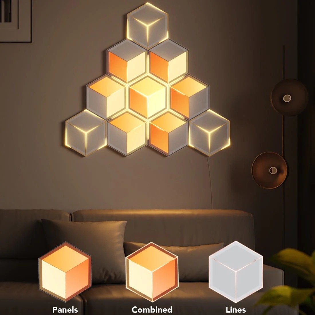 Govee Glide Hexagon Light Panels Ultra in Meteor Gray - PC066265 thumbnail 2