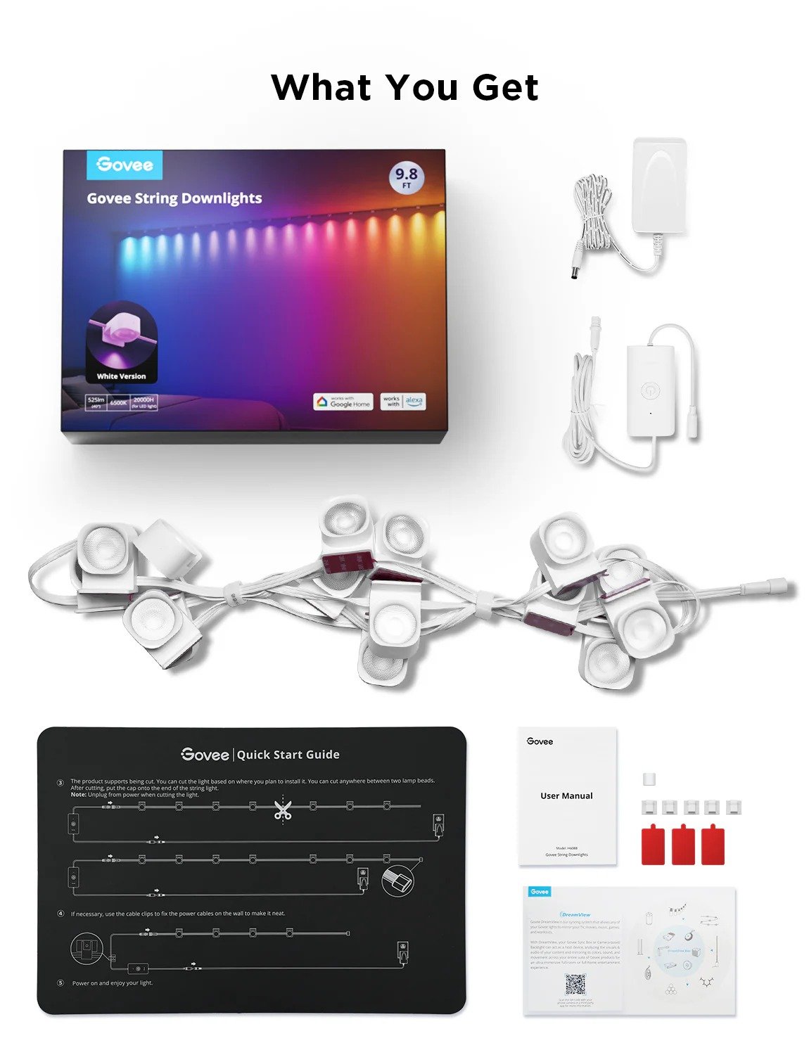 Light Up Your Space with Govee RGBIC String Downlights - 3M - PC060503 thumbnail 2