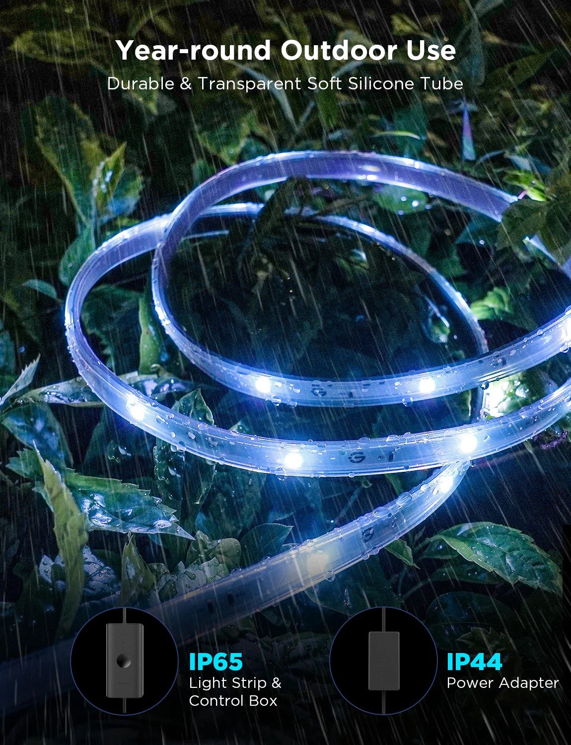 Illuminate Your Outdoors with the Govee RGBIC Outdoor LED Strip Light - PC066262 thumbnail 2
