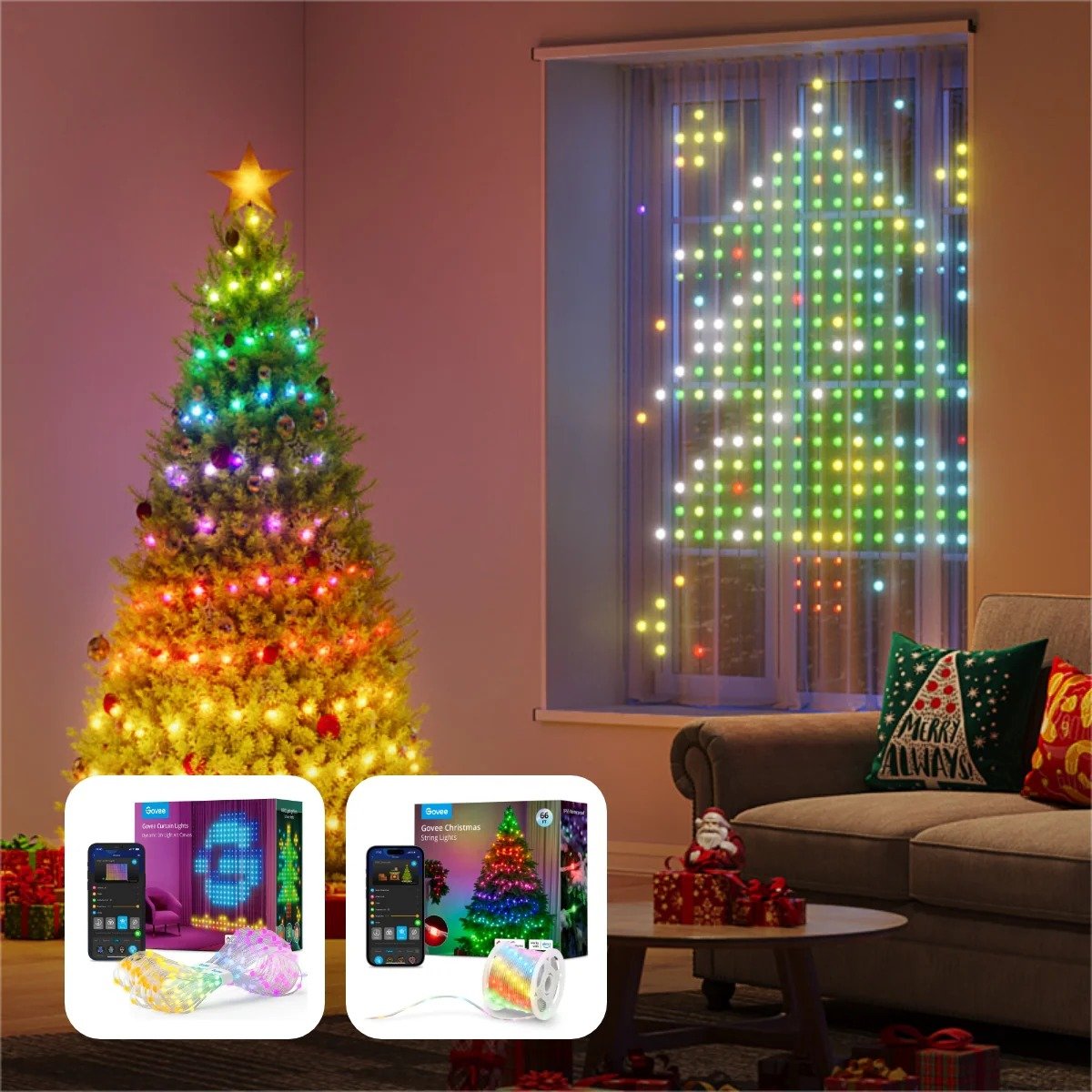 Govee Curtain Lights - Dynamic DIY Canvas - PC066530 thumbnail 16