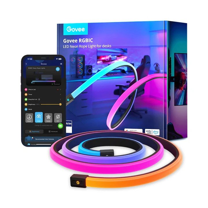 Light Up Your Desk with the Govee RGBIC LED Neon Rope Light - PC075246