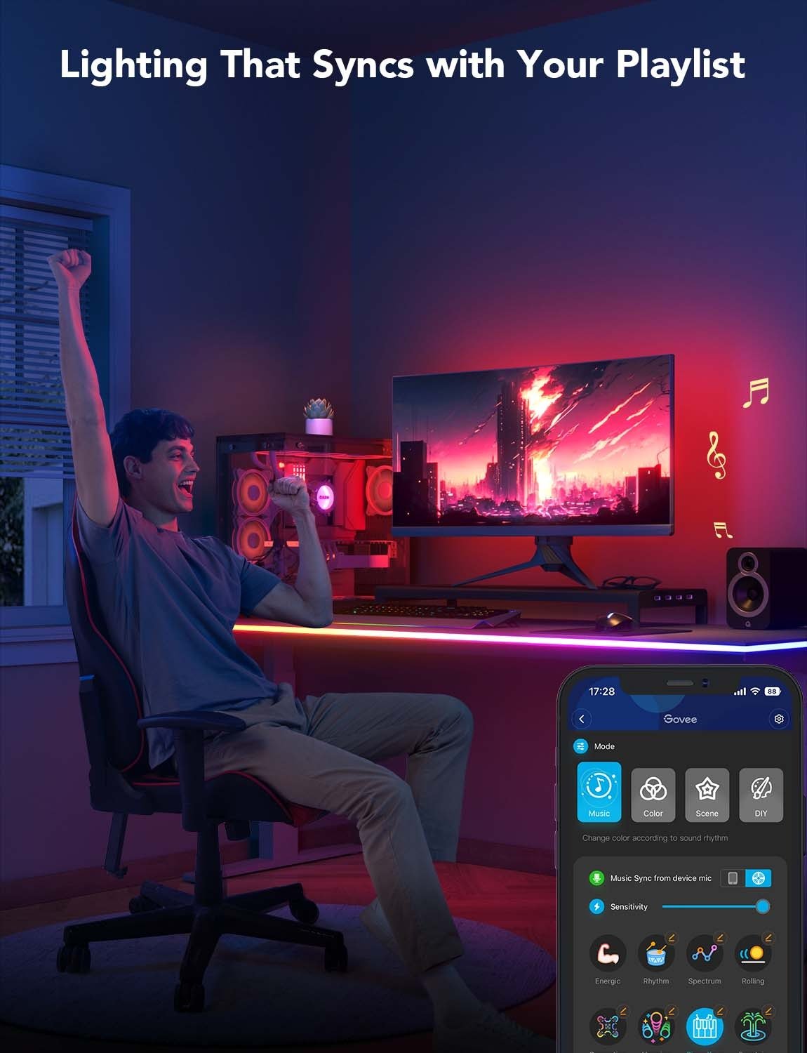 Light Up Your Desk with the Govee RGBIC LED Neon Rope Light - PC075246 thumbnail 7