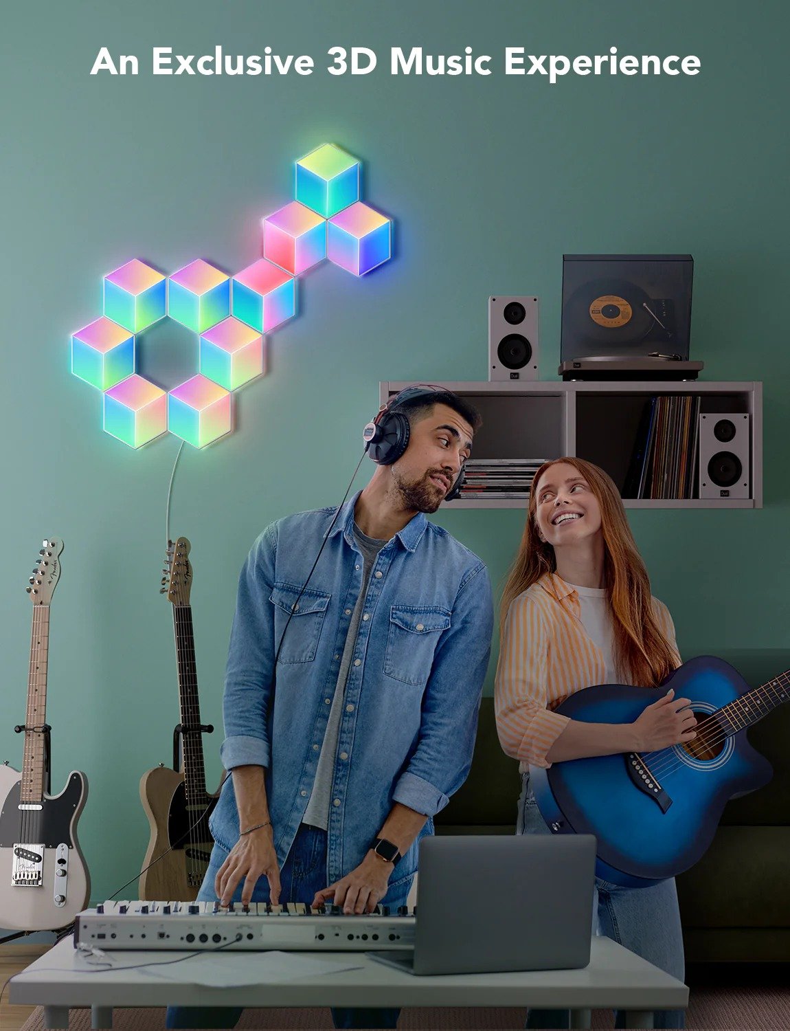 Create Stunning Lighting Effects with Govee Glide Hexagon Pro LED Light Panels - PC057584 thumbnail 7