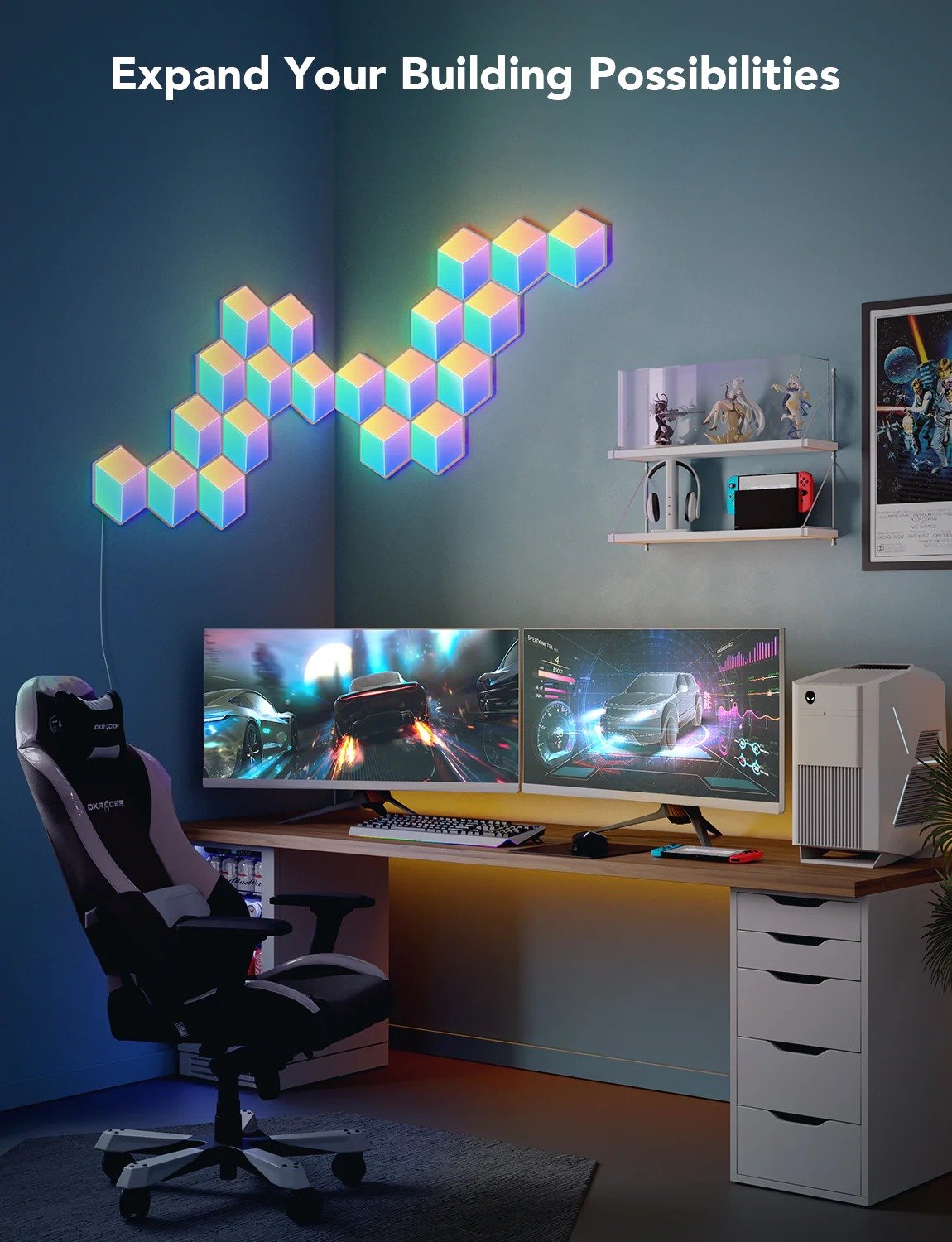 Create Stunning Lighting Effects with Govee Glide Hexagon Pro LED Light Panels - PC057584 thumbnail 6