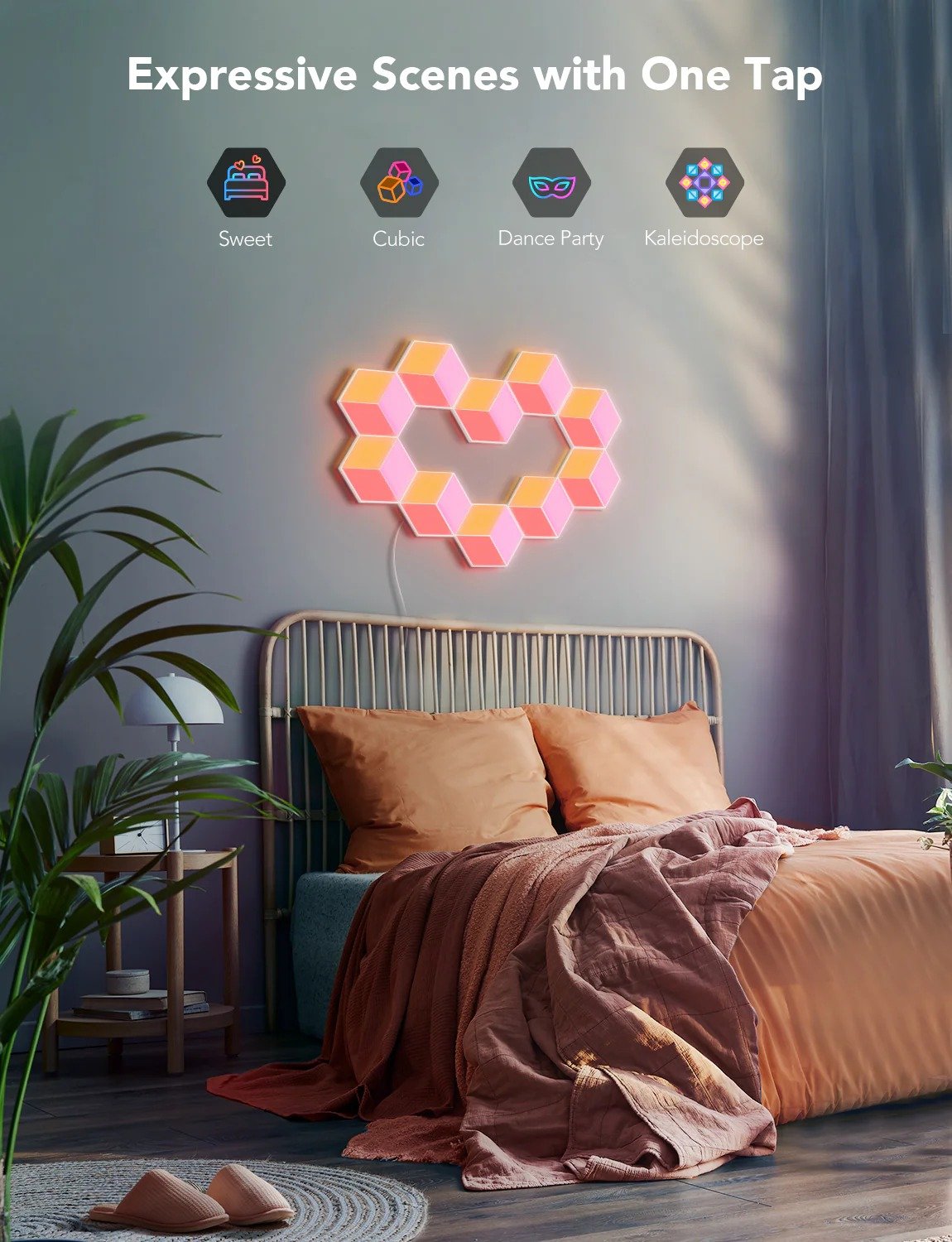 Create Stunning Lighting Effects with Govee Glide Hexagon Pro LED Light Panels - PC057584 thumbnail 5