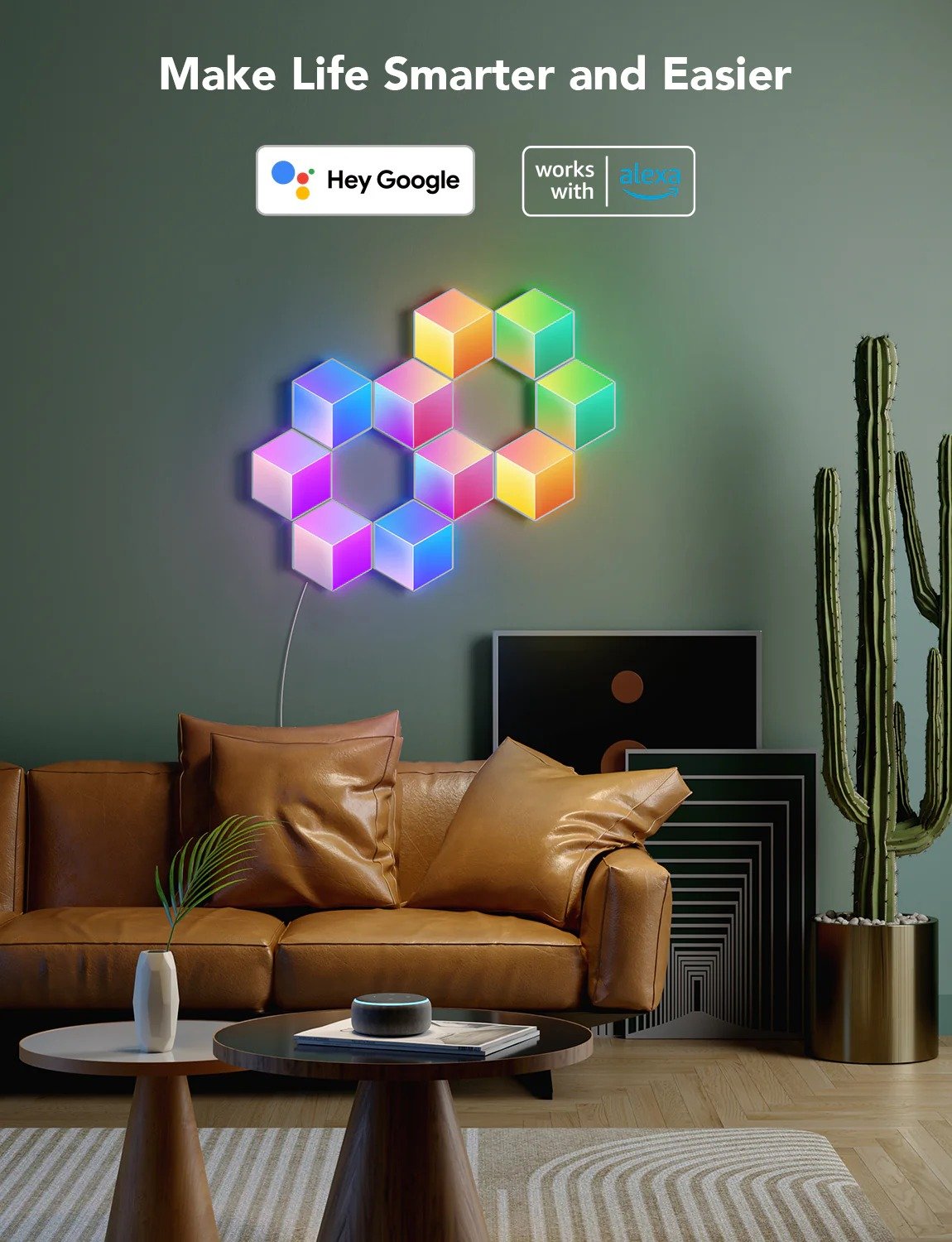 Create Stunning Lighting Effects with Govee Glide Hexagon Pro LED Light Panels - PC057584 thumbnail 4