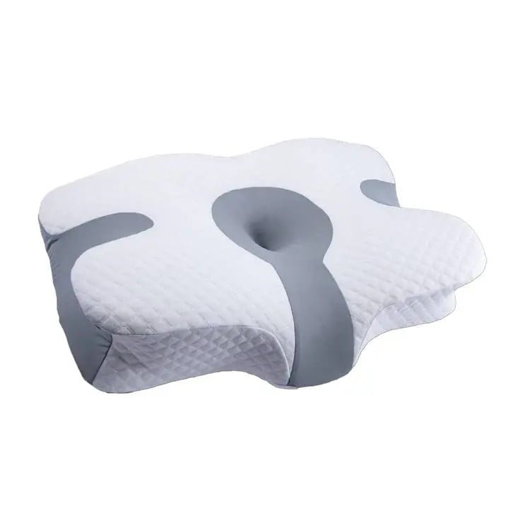 GREEN LION CERVICAL MEMORY FOAM PILLOW GREY AND WHITE GNCERMEFPILWH