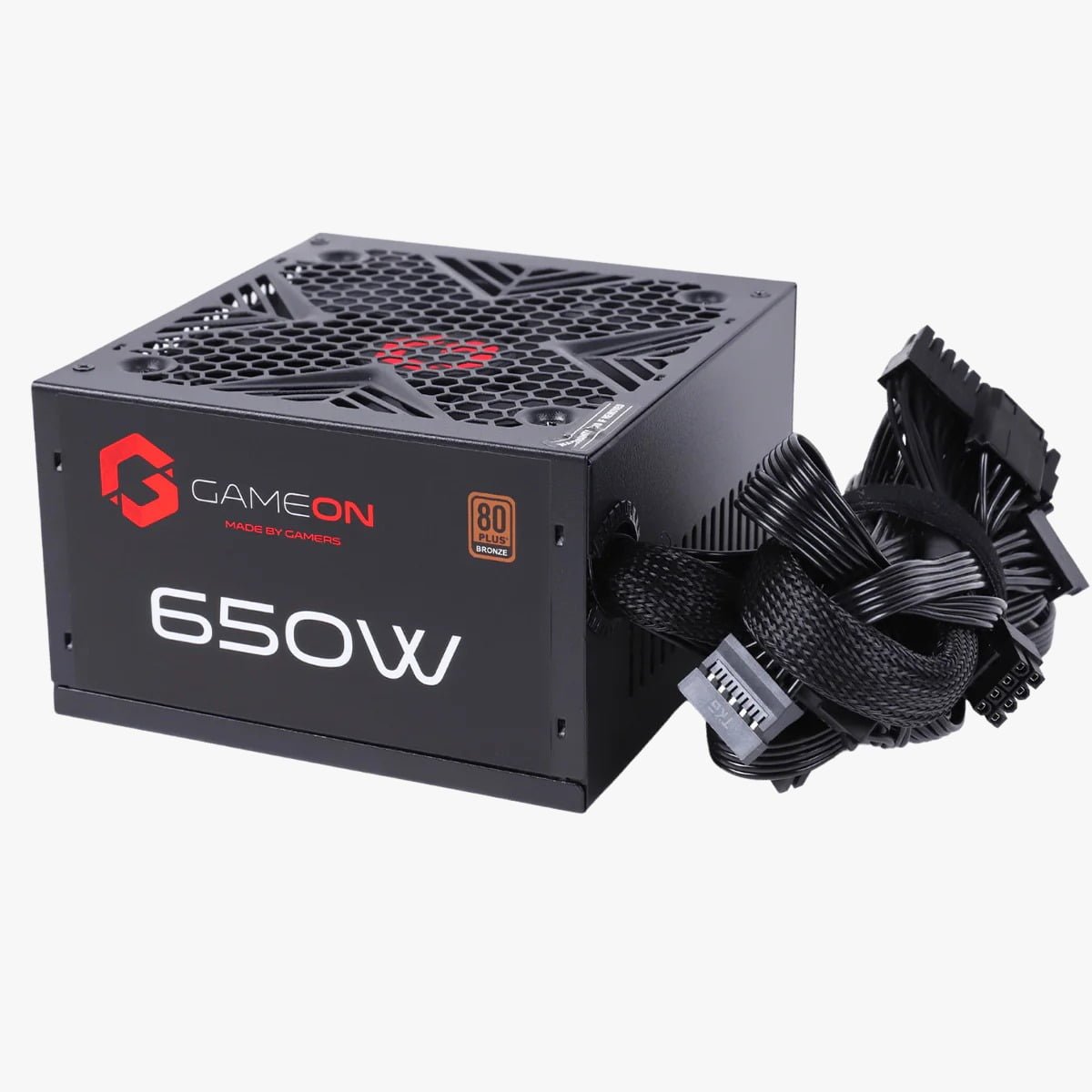 GameOn 650 Watts 80 Plus Bronze Gaming Power Supply - Reliable Performance GO-SPYATX650W thumbnail 4