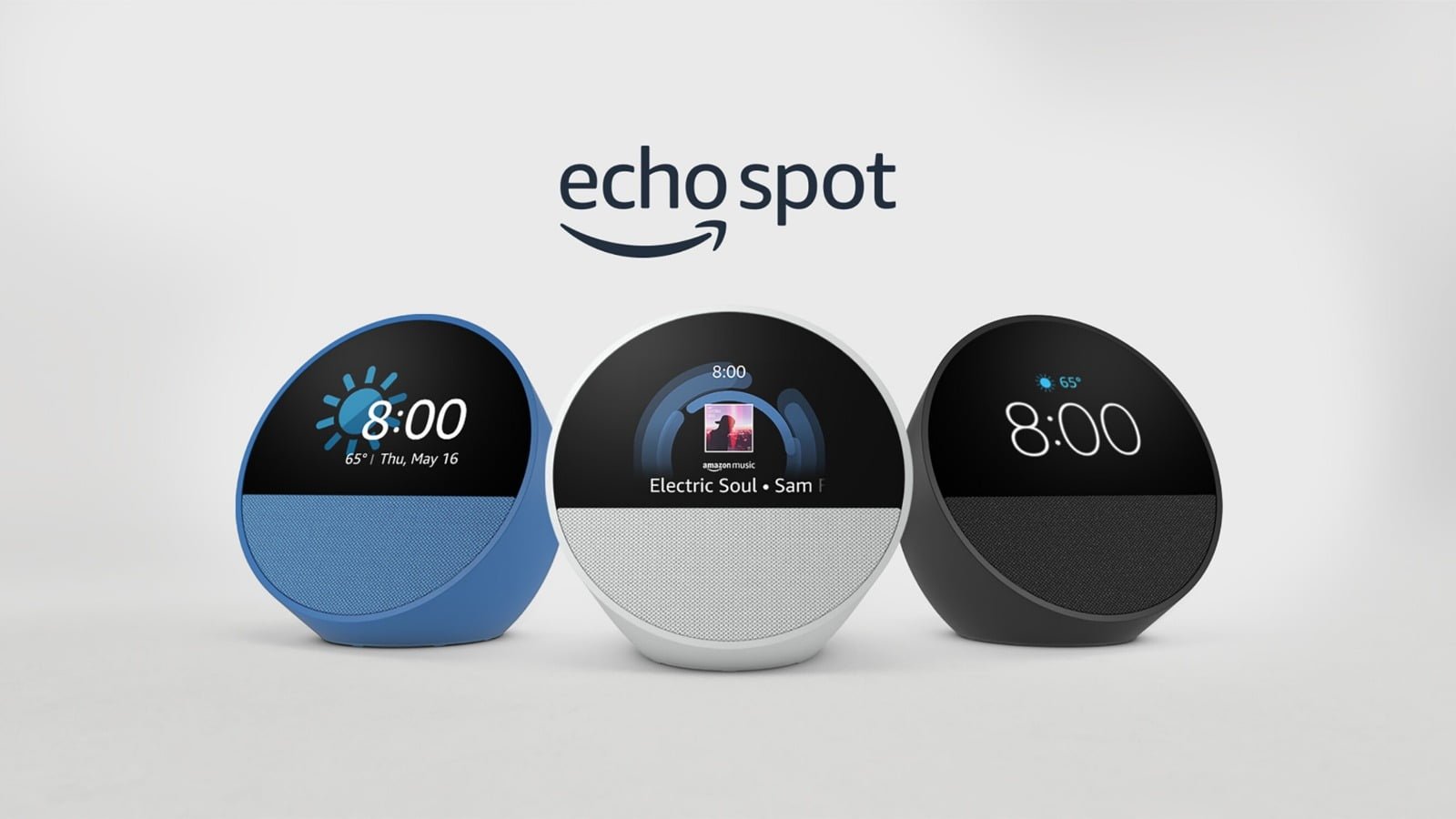 Amazon Echo Spot - Smart Alarm Clock with Vibrant Sound and Alexa Speaker