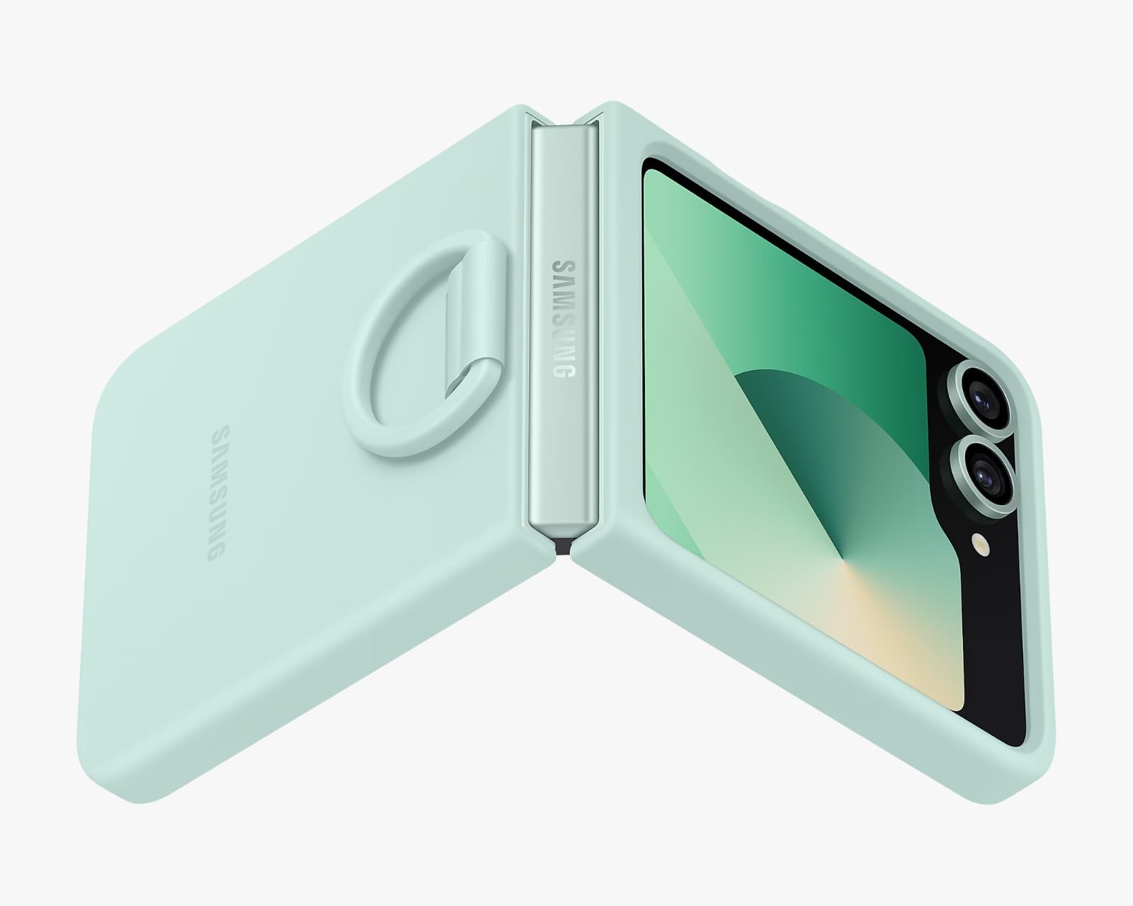 Samsung Z Flip 6 Silicone Case with Ring - Stylish Protection thumbnail 3