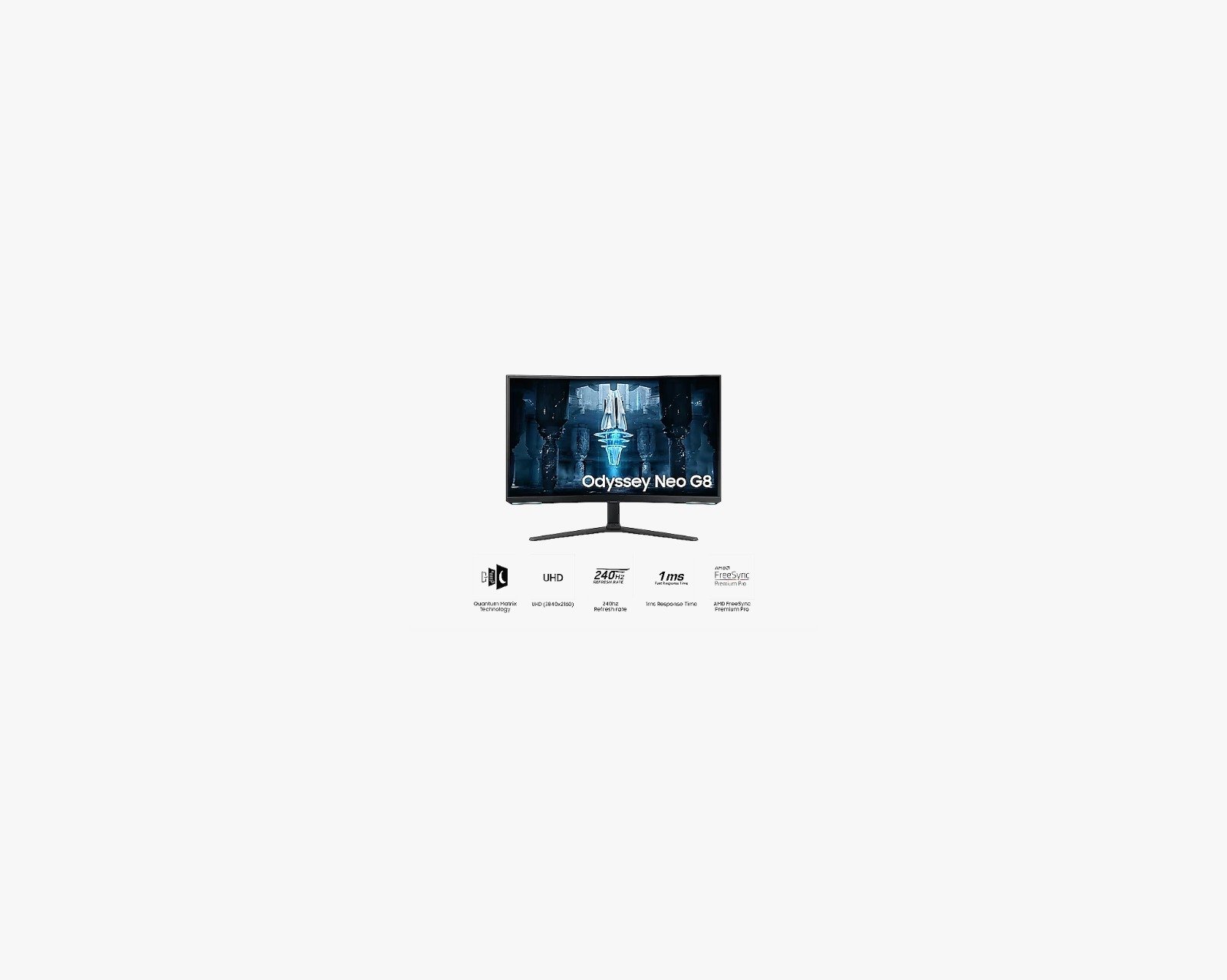 Samsung 32-Inch Neo G8 UHD Curved Gaming Monitor (LS32BG850NMXUE) - 1ms Response, 240Hz Refresh Rate, Quantum HDR thumbnail 9