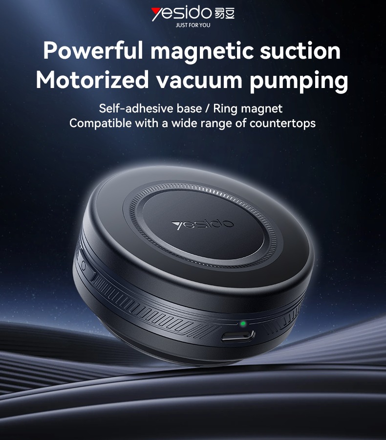 YESIDO ELECTRIC VACUUM CUP MAGSAFE HOLDER BLACK C223 thumbnail 2