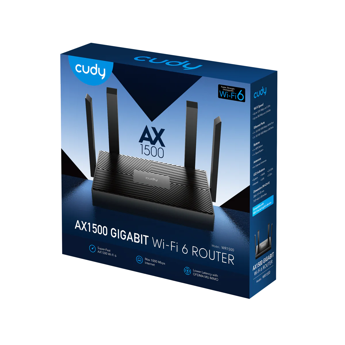 Cudy AX1500 Gigabit WiFi 6 Mesh Router WR1500 thumbnail 4