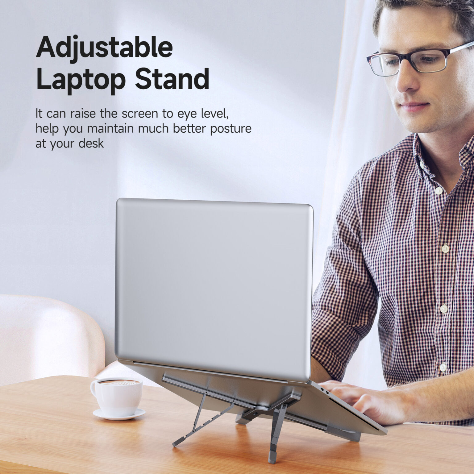 DUXDUCIS X-SHAPED ALUMINUM LAPTOP STAND ZJ-004 thumbnail 2