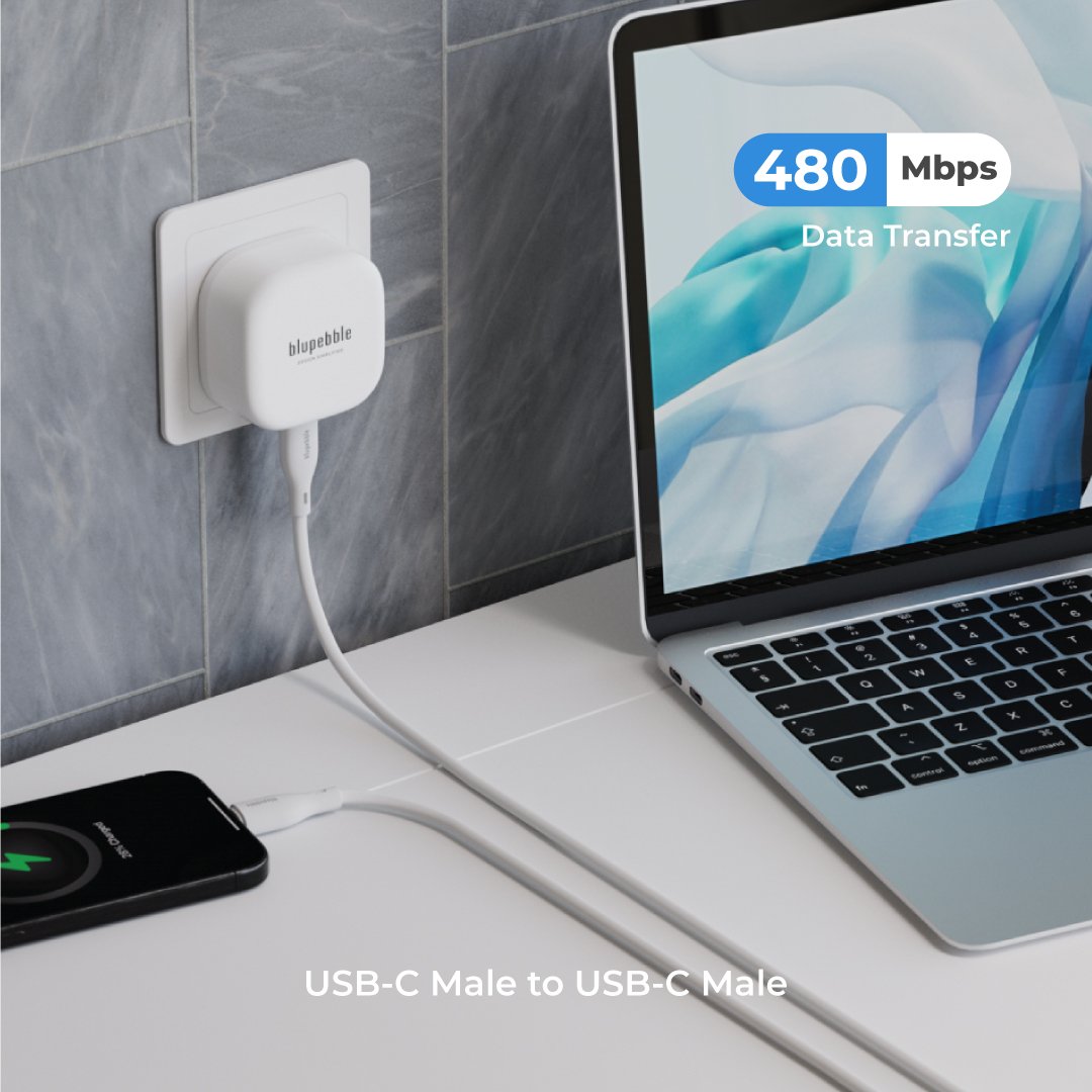 Bluepebble PowerFlow PD60W USB-C to USB-C Cable - Fast and Durable BP-PFUSBC-60W thumbnail 5