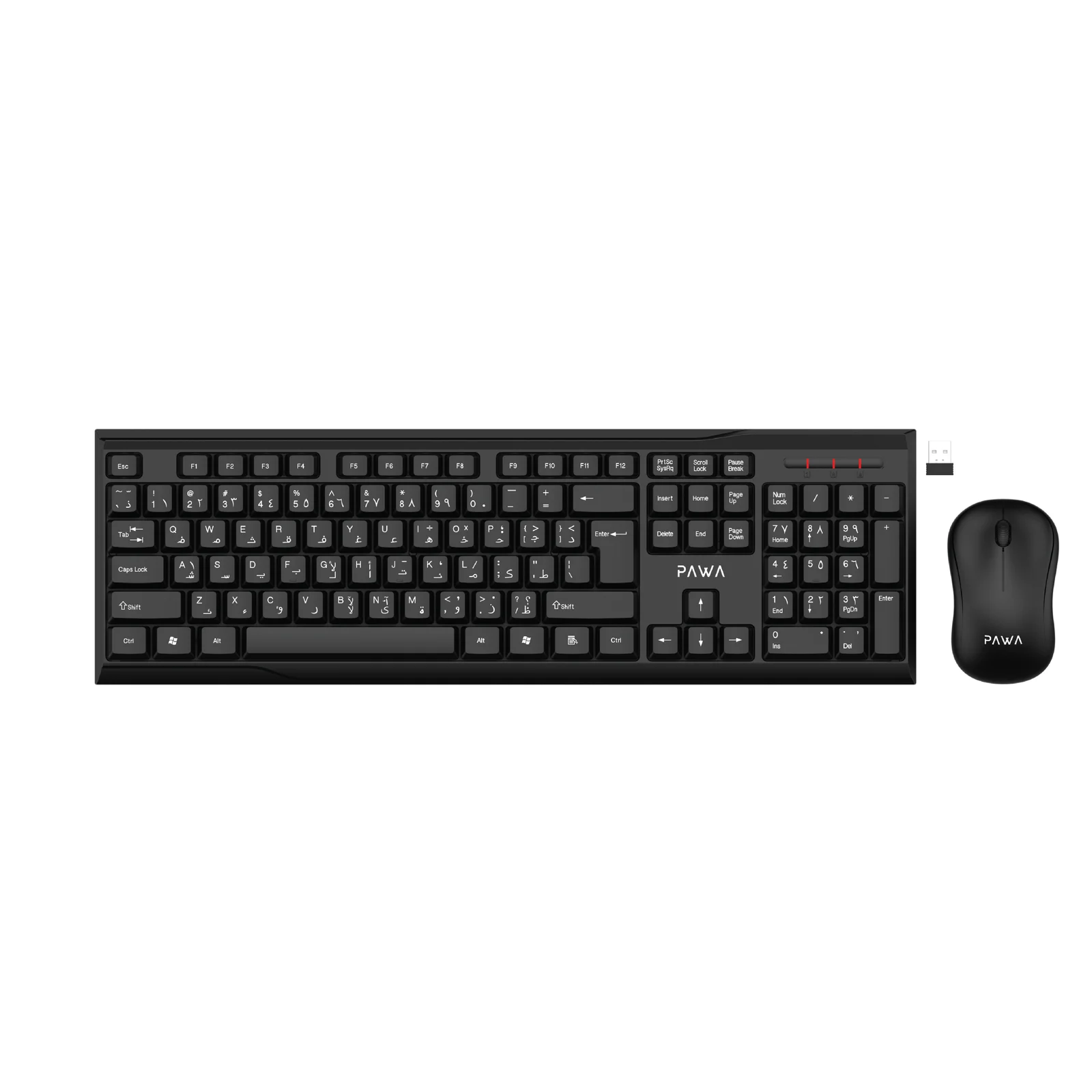 PAWA 2.4GHZ WIRELESS KEYBOARD AND MOUSE SET BLACK PW-KWMW2T2-BK thumbnail 4