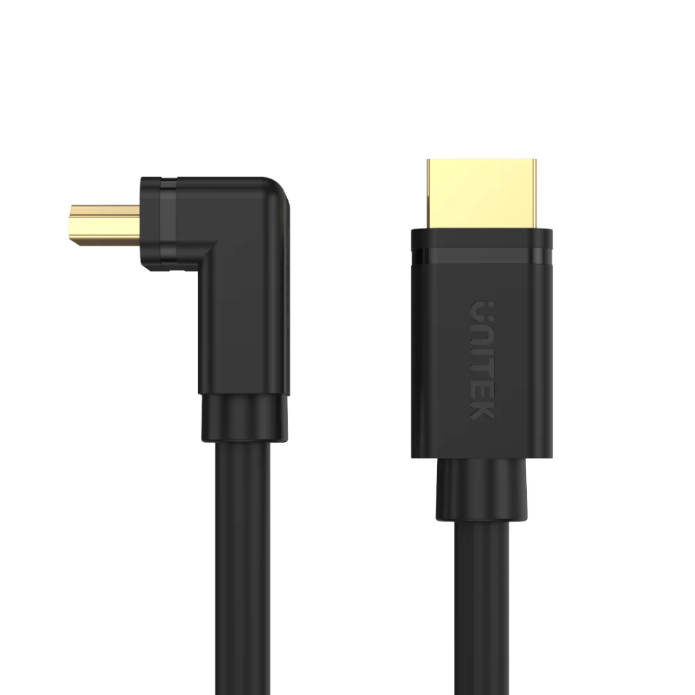 UNITEK 4K ULTRA HD HDMI RIGHT ANGLE 270 DEGREE ELBOW CABLE BLACK Y-C1009
