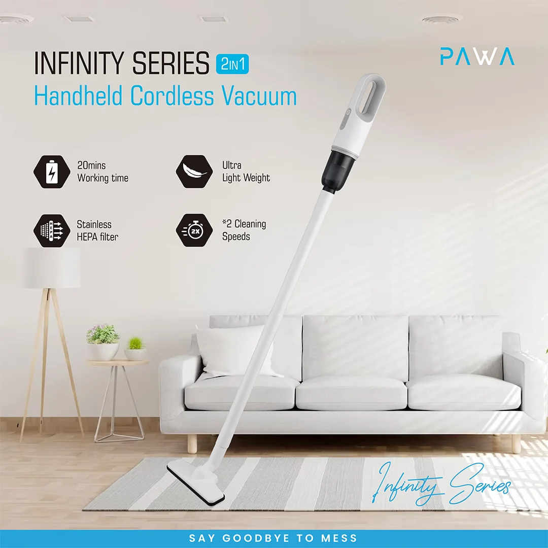 PAWA INFINITY SERIES 2 IN 1 HANDHELD VACUUM CLEANER PW-ISVC123D-WH thumbnail 5