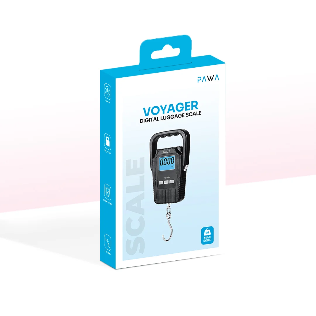PAWA VOYAGER DIGITAL LUGGAGE SCALE BLACK PW-LGSC50KG-BK thumbnail 5