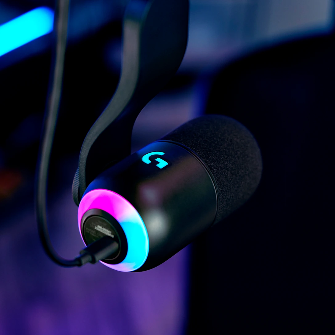 LOGITECH G YETI GX CONDENSER RGB GAMING MIC WITH LIGHTSYNC USB BLACK 988-000569 thumbnail 5